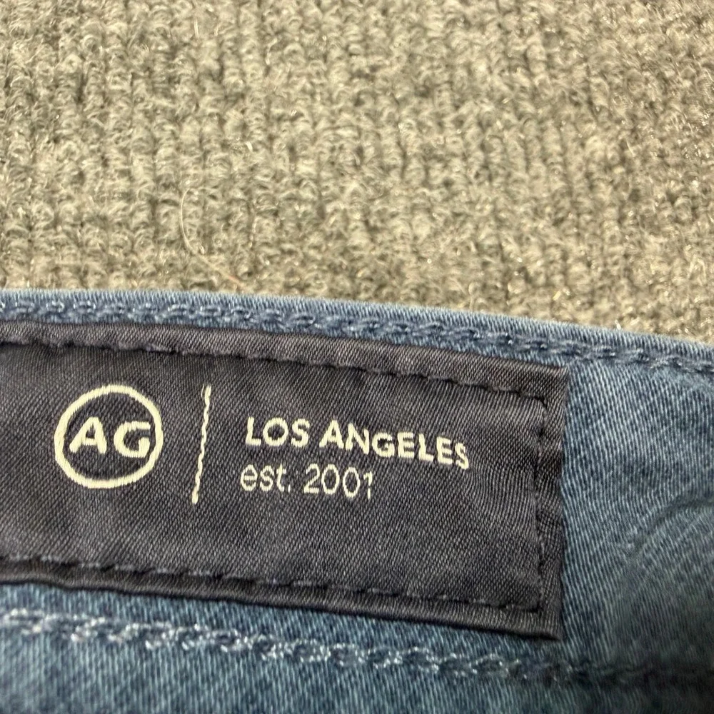 AG Adriano Goldschmied Everett Slim Straight Pants Men 36x34 Blue Italian Fabric